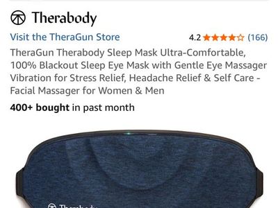 Therabody SmartGoggles Eye Massager - Ultra-Comfortable, Full Blackout Sleep Mask with Vibration