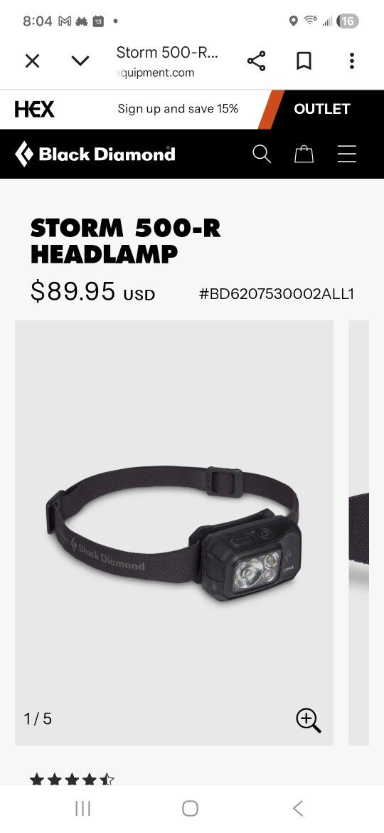 Black Diamond Storm 500