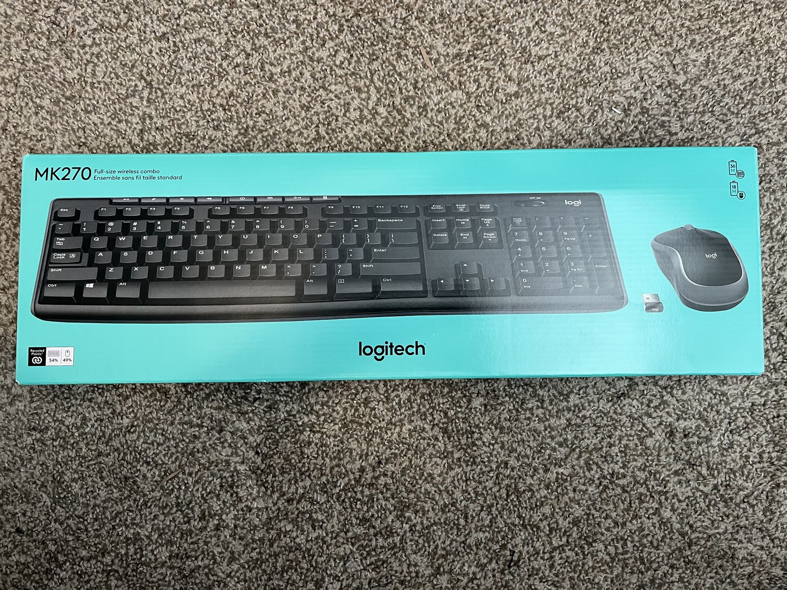 Brand New Logitech MK270 Wireless Keyboard and Mouse Combo