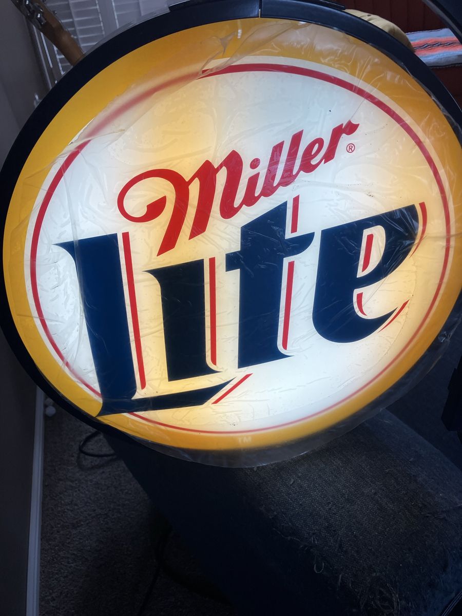Miller Lite Bar Light/Sign