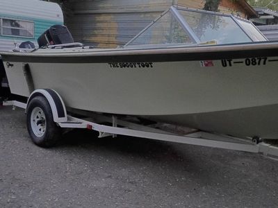 Glaser Open Bow Runabout Boat with Mercury Outboard Motor and Trailer