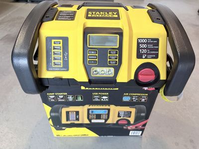 Stanley Fatmax 1000 Peak Amp Jump Starter with 120 PSI Air Compressor