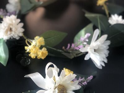 Floral Headpiece and Boutonnière