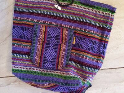 Vintage Pinzon Artesanias MR Handwoven Shoulder Bag with zippered coin pocket