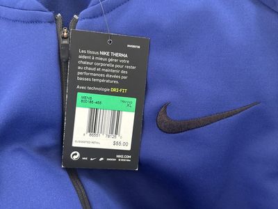 Nike Blue Zip Up Jacket New With Tags