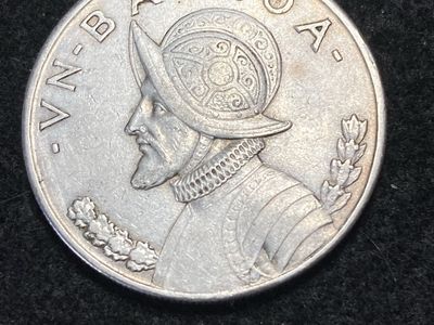 1934 Panama Balboa Silver Crown 90% Silver