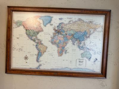 World Map With Magnets $75