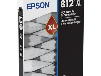 Epson 812XL Genuine High-Capacity Black Ink Cartridge