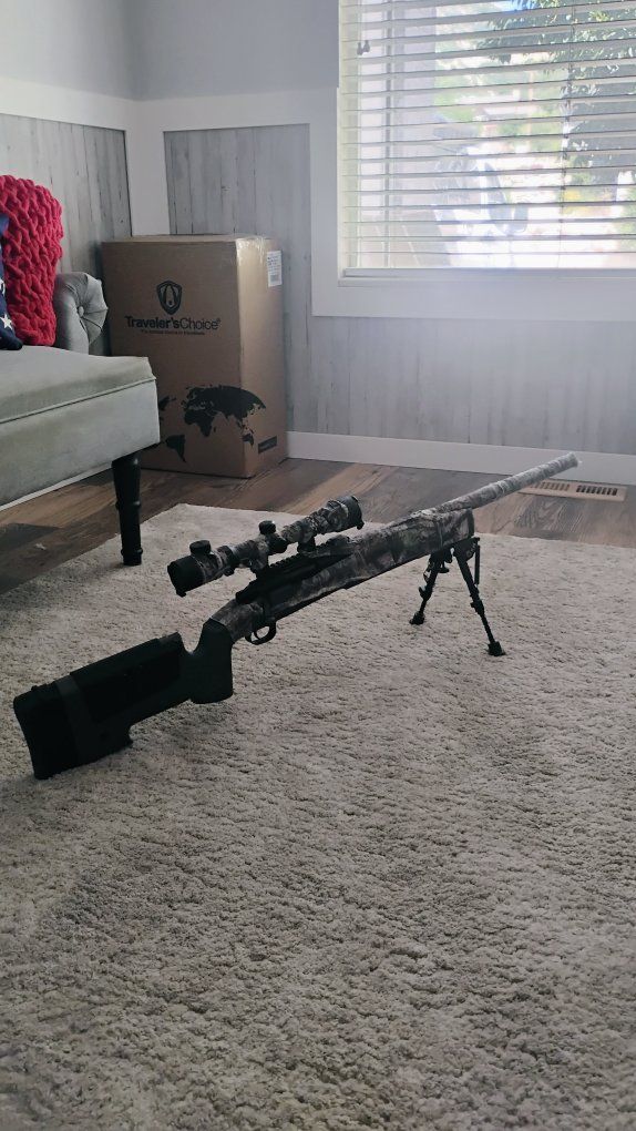 Airsoft Sniper Rifle with Scope, Bipod, Camo Wrap & 2x 1kg 0.40g BLS BBs - Ready to Play