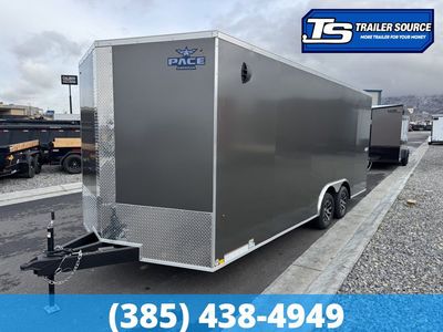8.5x20 Pace American Outback Deluxe Enclosed Cargo Trailer - 7'0" Interior - 7K GVWR - .080 PolyCor, Alloy Wheels, Barlock on