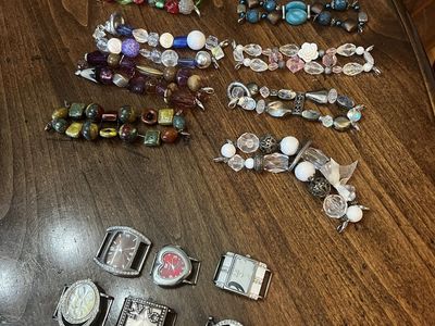 Beaded watch bands & interchangeable faces