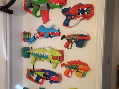 NERF DinoSquad Blaster Collection - Set of 9 Dinosaur-Themed Foam Dart Blasters