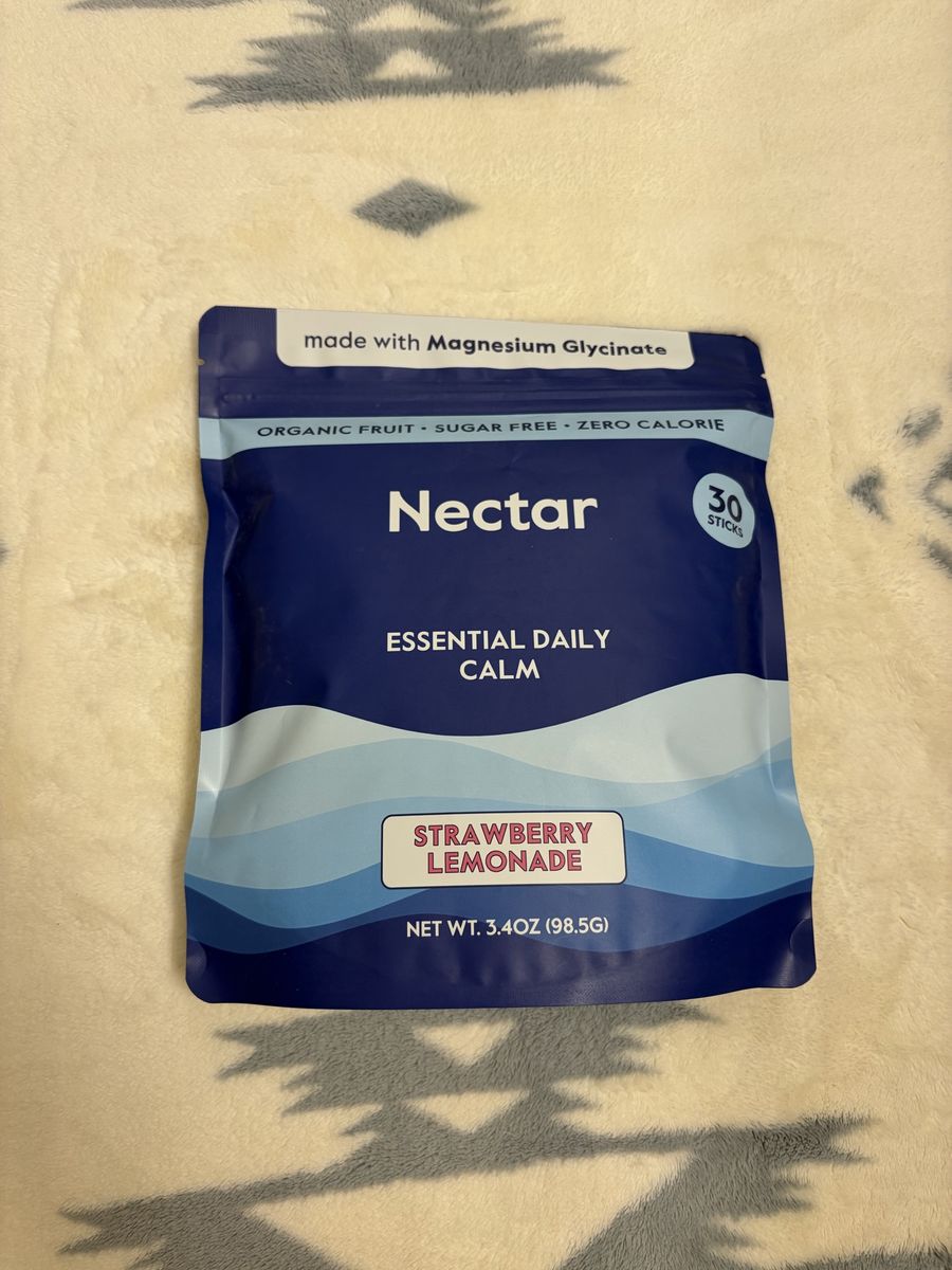 Nectar Essential Daily Calm Strawberry Lemonade - 30 Sticks Magnesium Glycinate