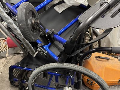One electric wheel chair and two non electric wheel chairs