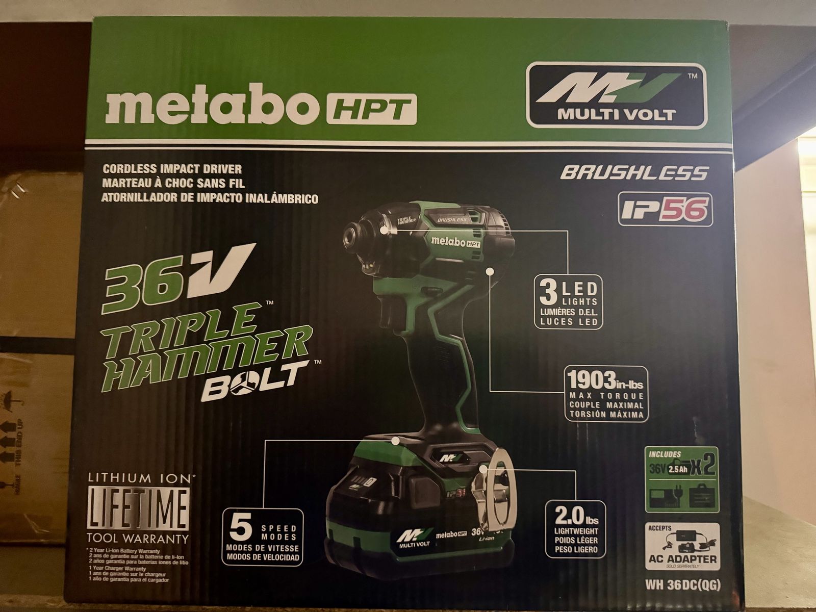 Metabo HPT 36V Triple Hammer Bolt Cordless Impact