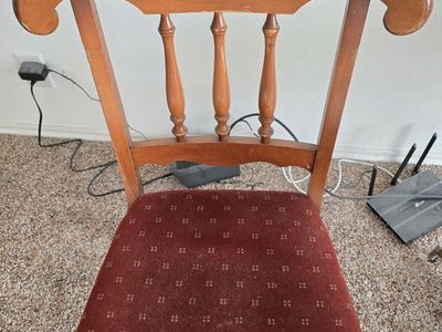 Assorted Chairs Lot - Office Chair, Wooden Dining Chair, and Metal Frame Accent Chair