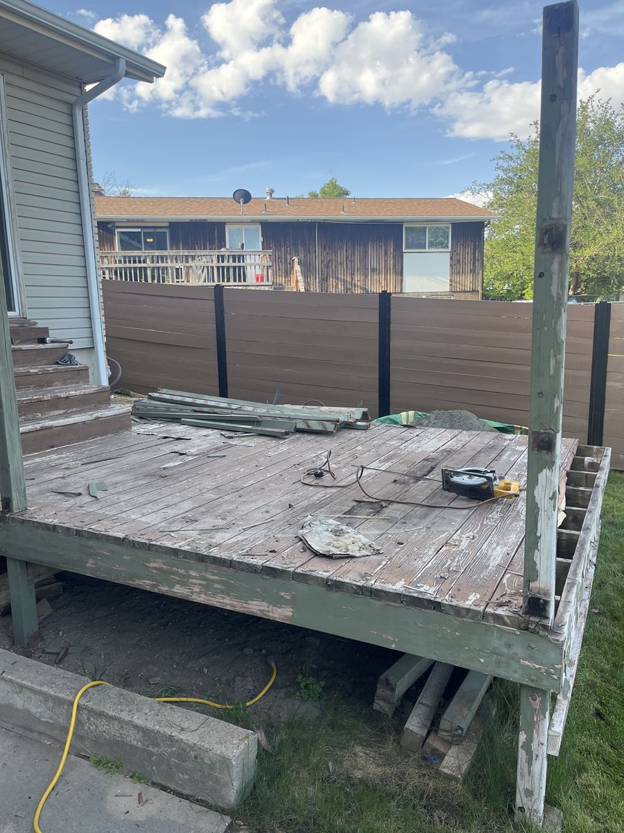 Free redwood deck
