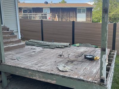 Free redwood deck