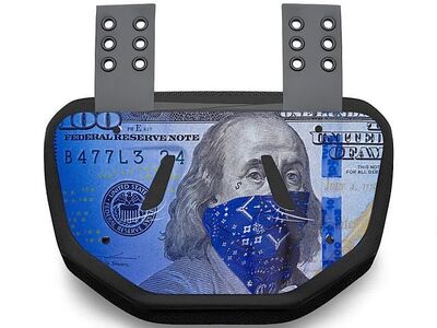 Blue Strips Football Back Plate - Adult - 5 available