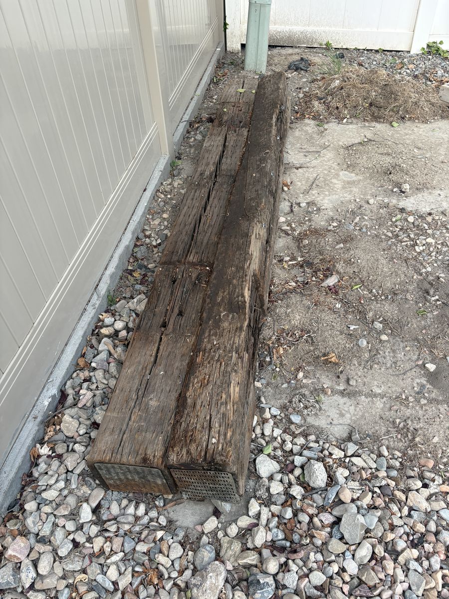Delivery - Two 9 feet rail road ties