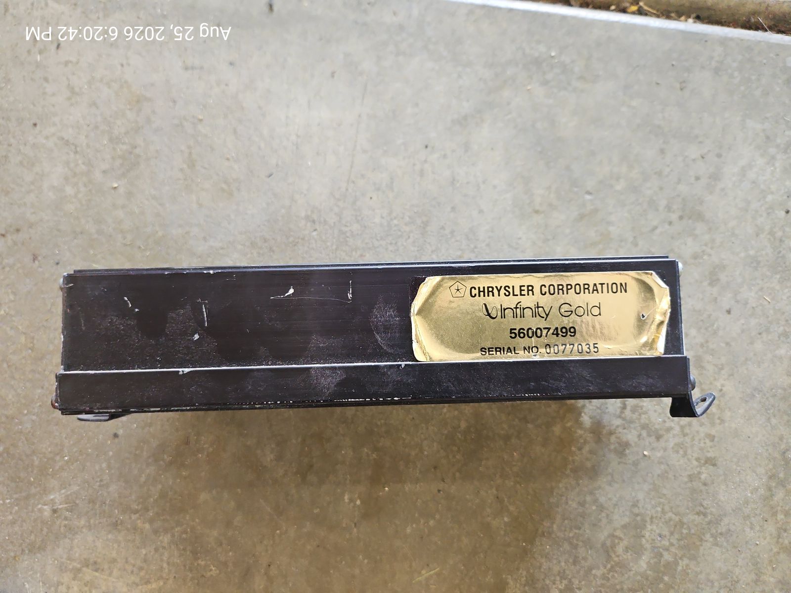 Vintage Chrysler Corporation Infinity Gold audio amplifier (part number 56007499)