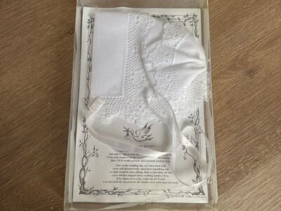 Baptism bonnet magic hanky Baptism, Christening,