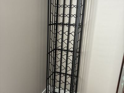 2x Tall Black Metal Wine Rack Storage Towers