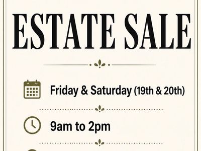 Estate Sale in Orem, UT - Friday & Saturday (19th & 20th) 9am-2pm