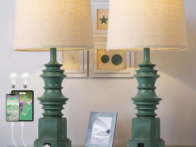 Set of 2 Farmhouse Table Lamps – Distressed