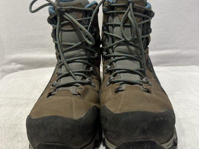 Lasportiva women’s size 7.5 brown/blue and grey trim Gore-Tex Leather and textile hiking boots