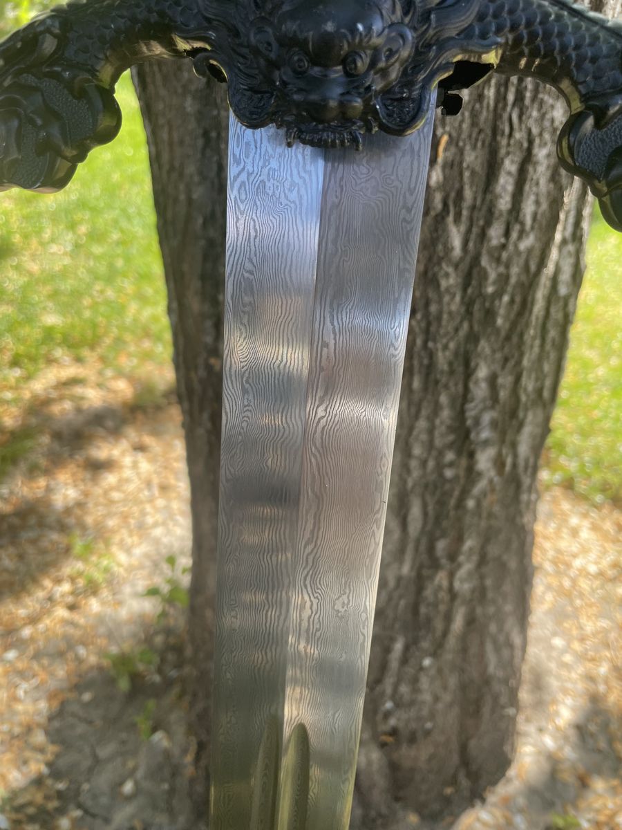 Large Damascus sword