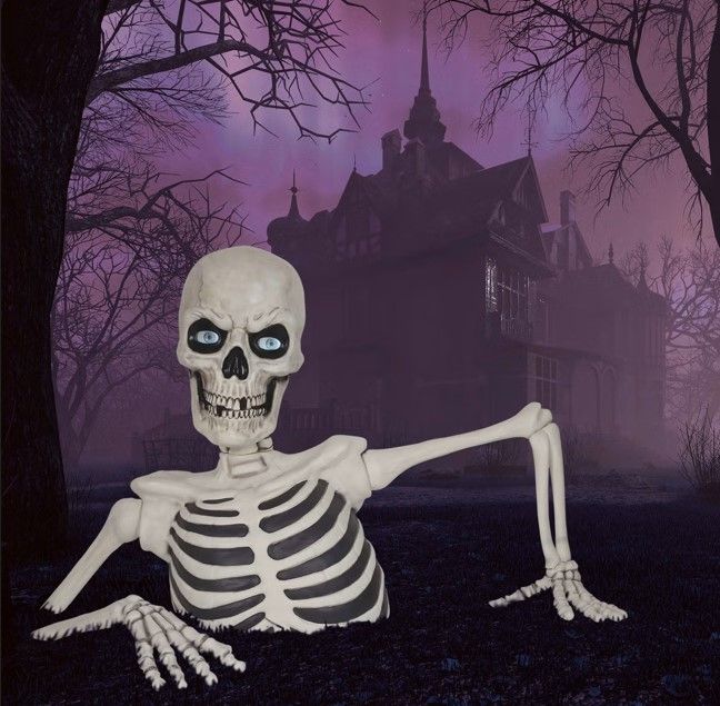 Ground Breaking Halloween Skeleton HUGE brand new in box