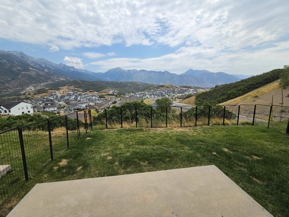 Black Metal Portable Wire Fence Panels