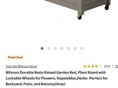 Durable Resin Raised Garden Bed