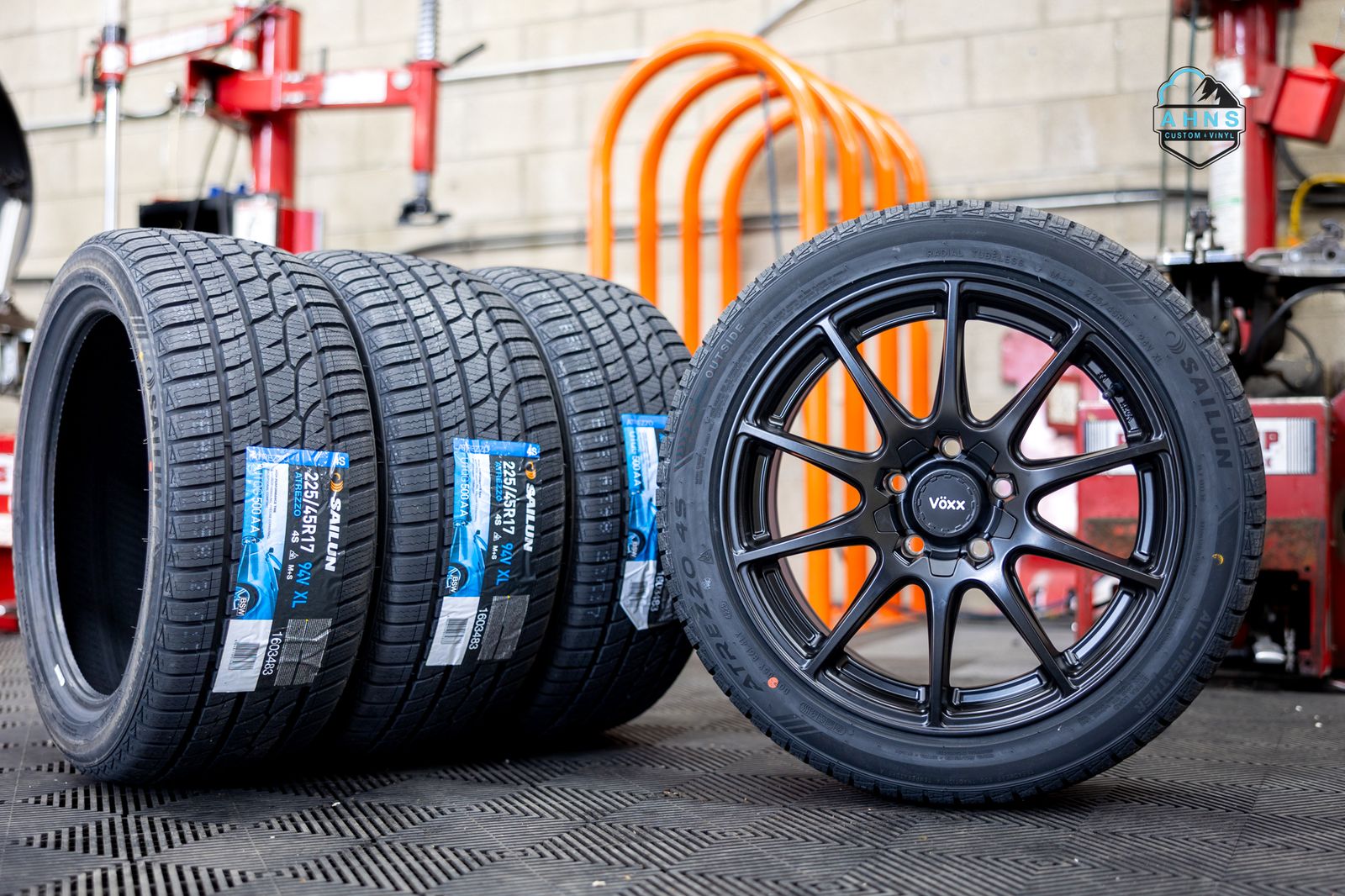 17" Voxx | 225 45 17 Sailun 4S | Free Install | Free Lugs | Free Mounting & Balancing | 225/45r17 | Honda | Toyota | Subaru | VW