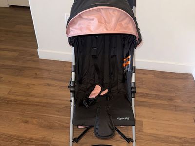 Ingenuity Lightweight Umbrella Stroller Black Pink Accent