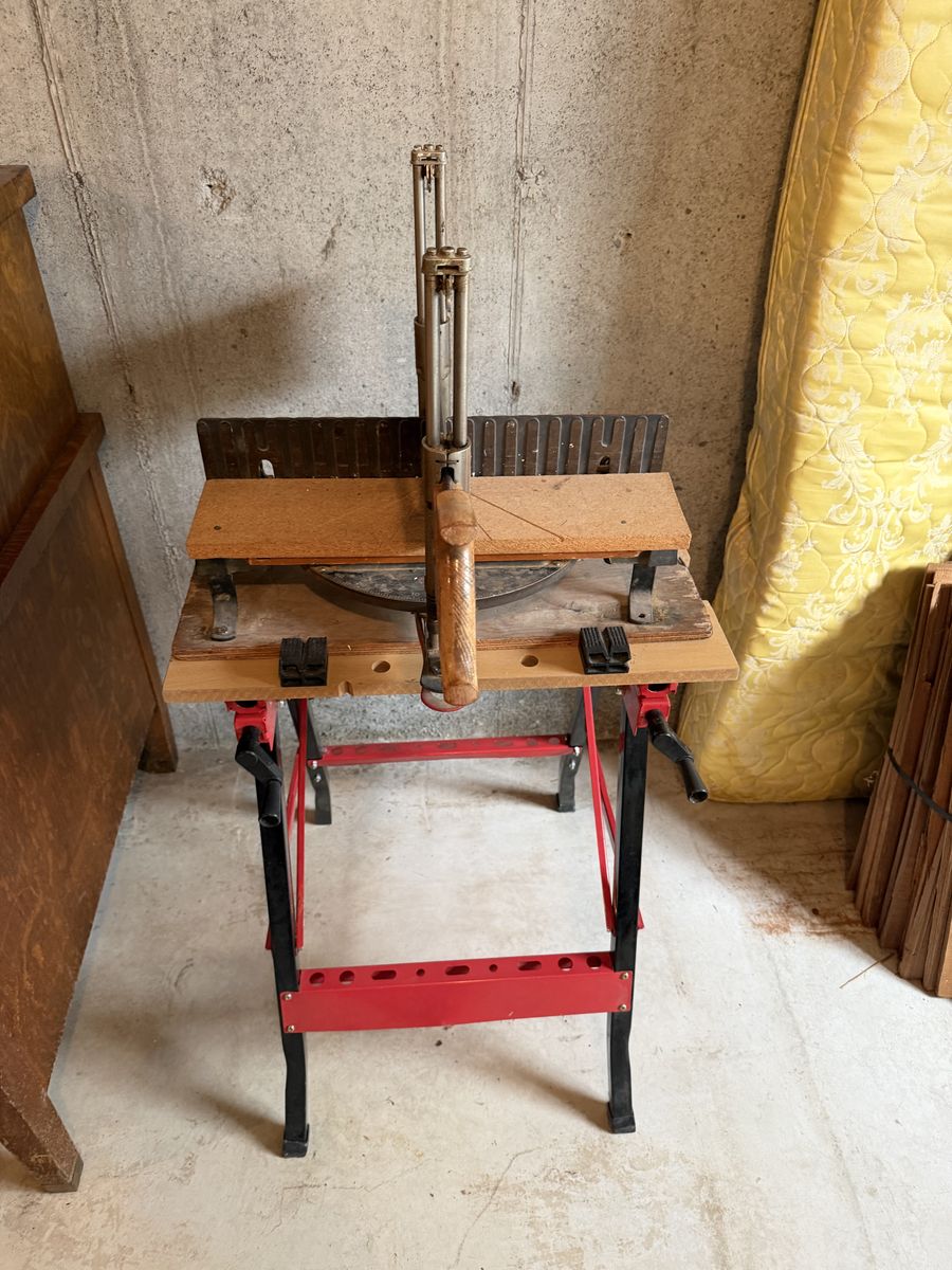 Vintage Stanley No. 358 Adjustable Miter Box & Large Hand Saw – $180 cash/venmo in Provo 