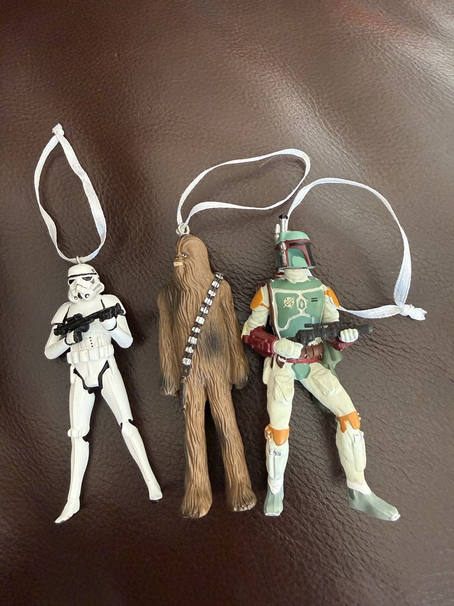 Star Wars Boba FStar Wars Boba Fett, Chewbacca, Stormtrooper Christmas Ornaments