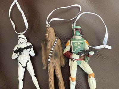 Star Wars Boba FStar Wars Boba Fett, Chewbacca, Stormtrooper Christmas Ornaments
