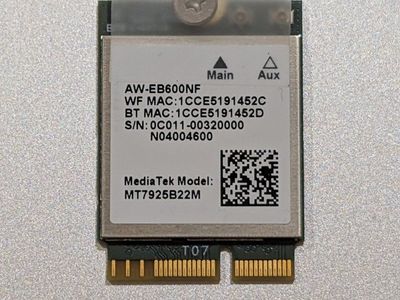 MediaTek MT7925 WiFi 7 wireless card