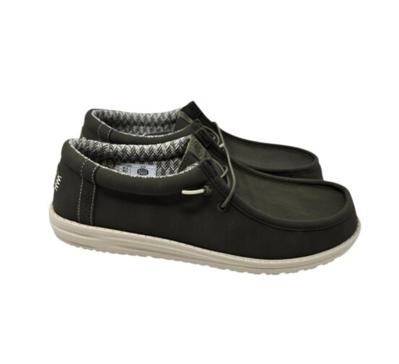 NEW Hey Dude Wally Classic Faux Leather Lightweight Shoe Olive Green 14