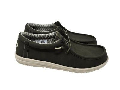 NEW Hey Dude Wally Classic Faux Leather Lightweight Shoe Olive Green 14