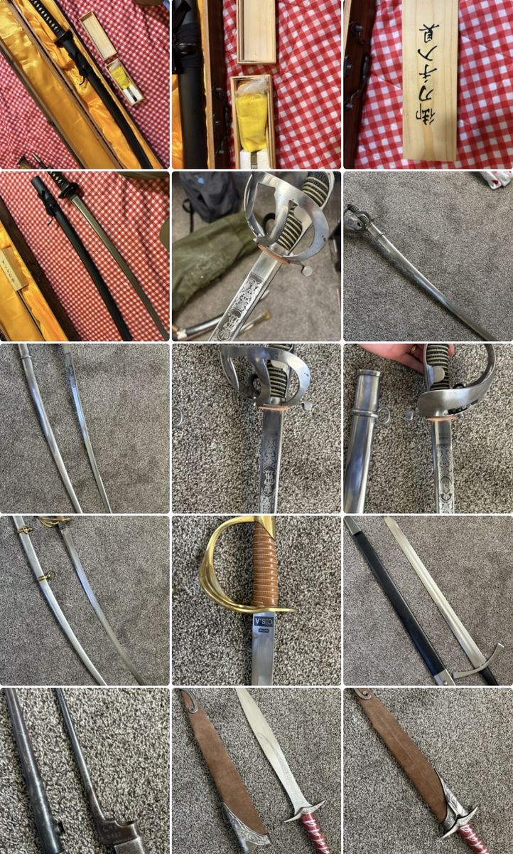 Collection of 35 swords