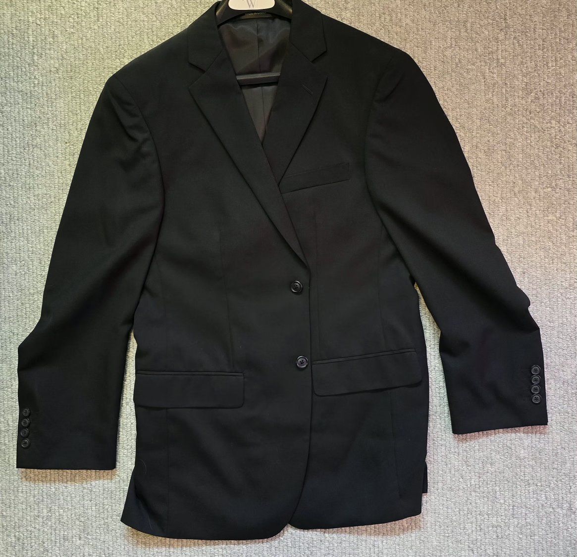 Pronto Uomo Men's Black Two-Button Suit Jacket Blazer
