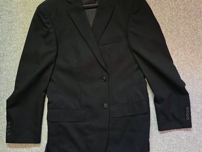Pronto Uomo Men's Black Two-Button Suit Jacket Blazer