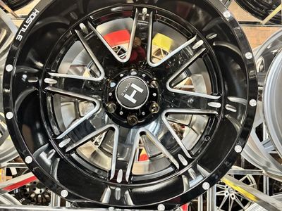 Hostile 20x12 Gloss Black Milled 6x139.7 . Brand new set of 4 wheels.