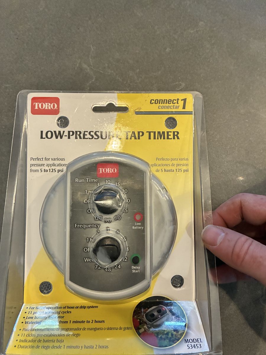 Toro Low-Pressure Tap Timer Model 53453 - New for Drip Systems & Hoses (5-125 psi)