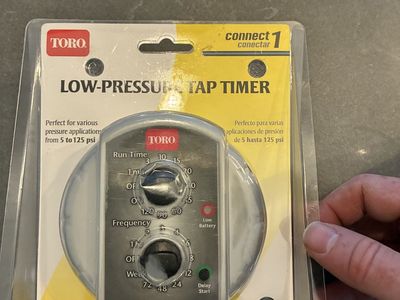 Toro Low-Pressure Tap Timer Model 53453 - New for Drip Systems & Hoses (5-125 psi)