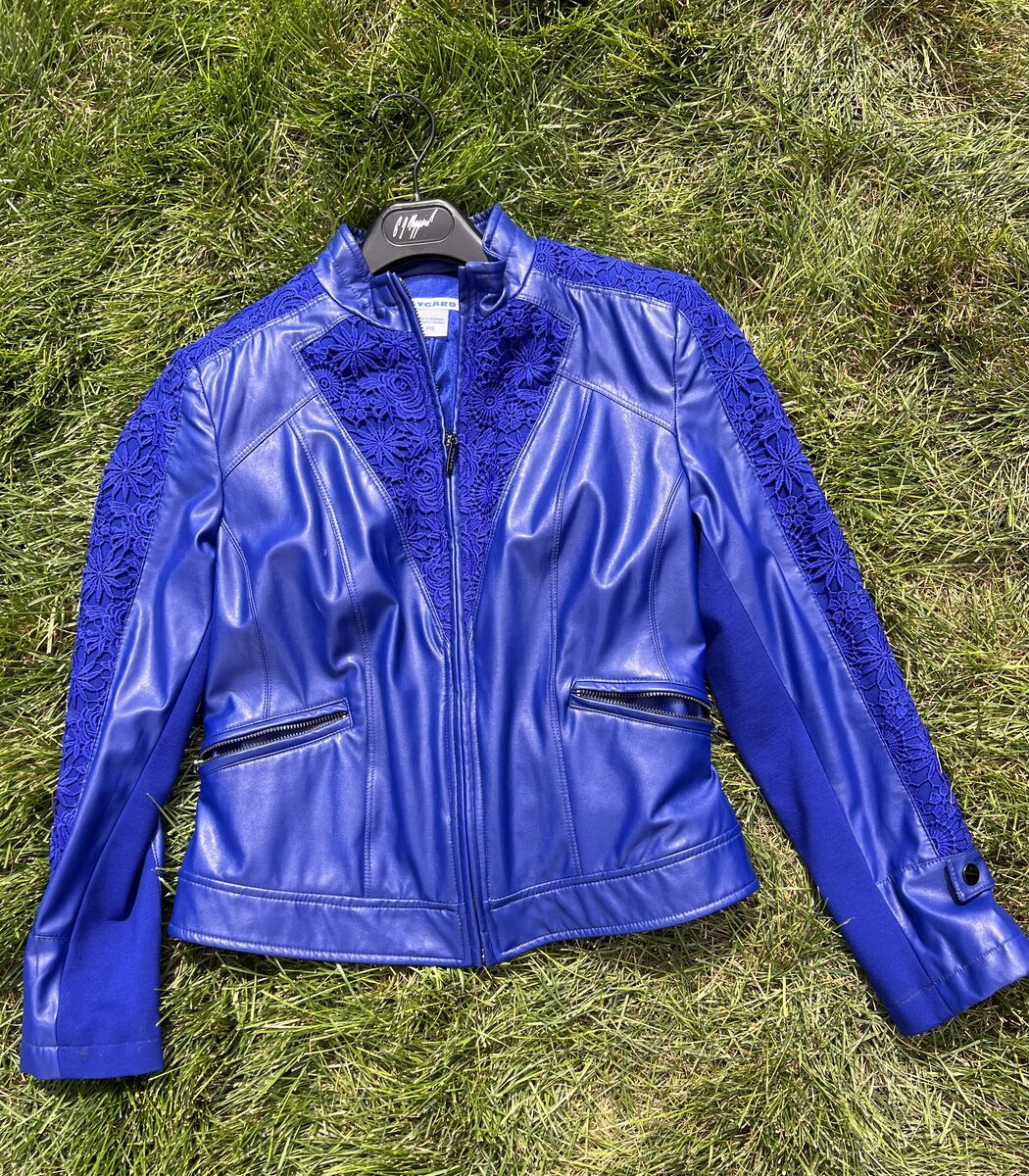 Women’s ‘Nygard’ blue detailed jacket -size  petite small