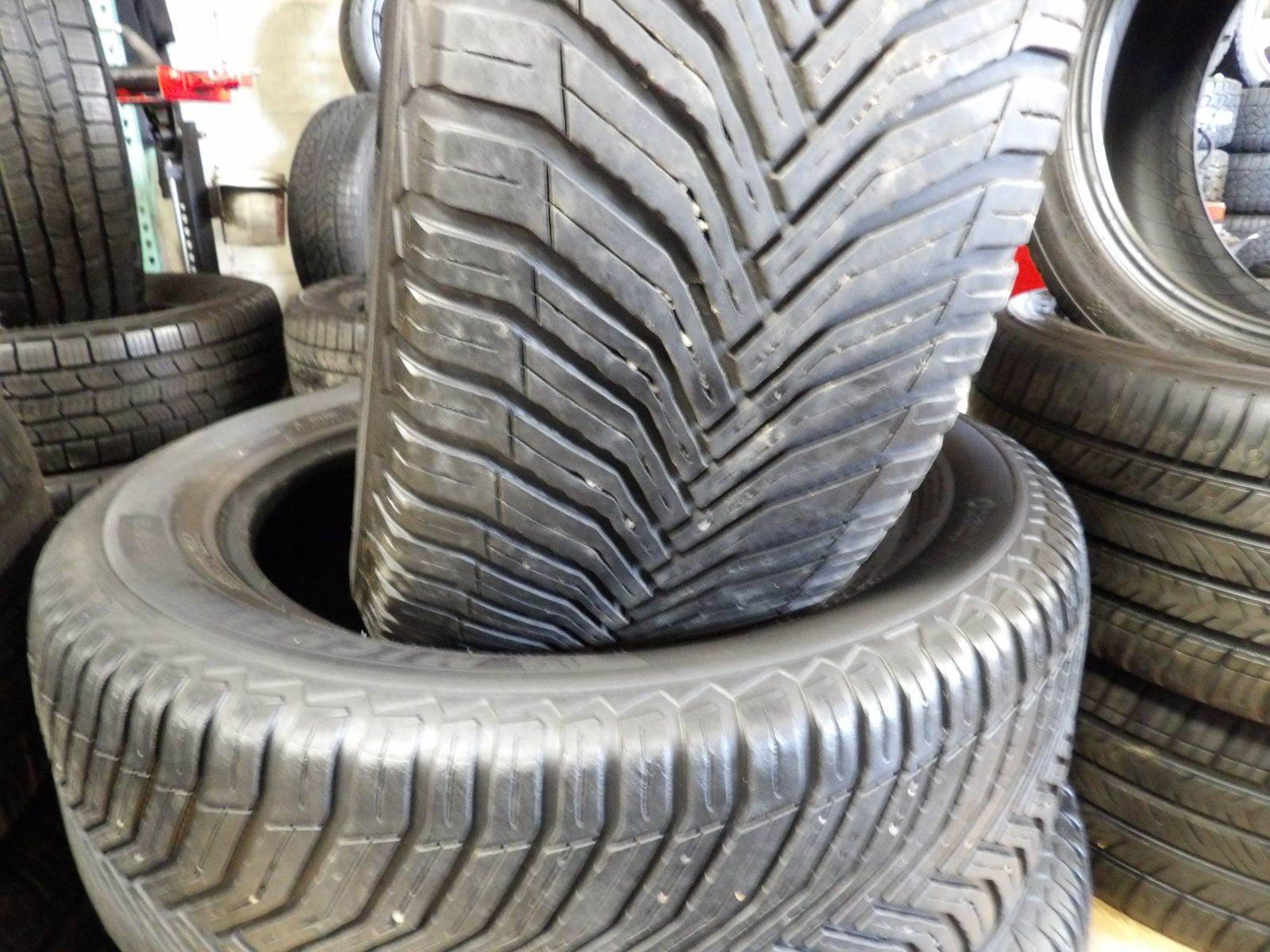 235/55R18 MICHELIN CROSSCLIMATE 2 PAIR OF TWO USED TIRES